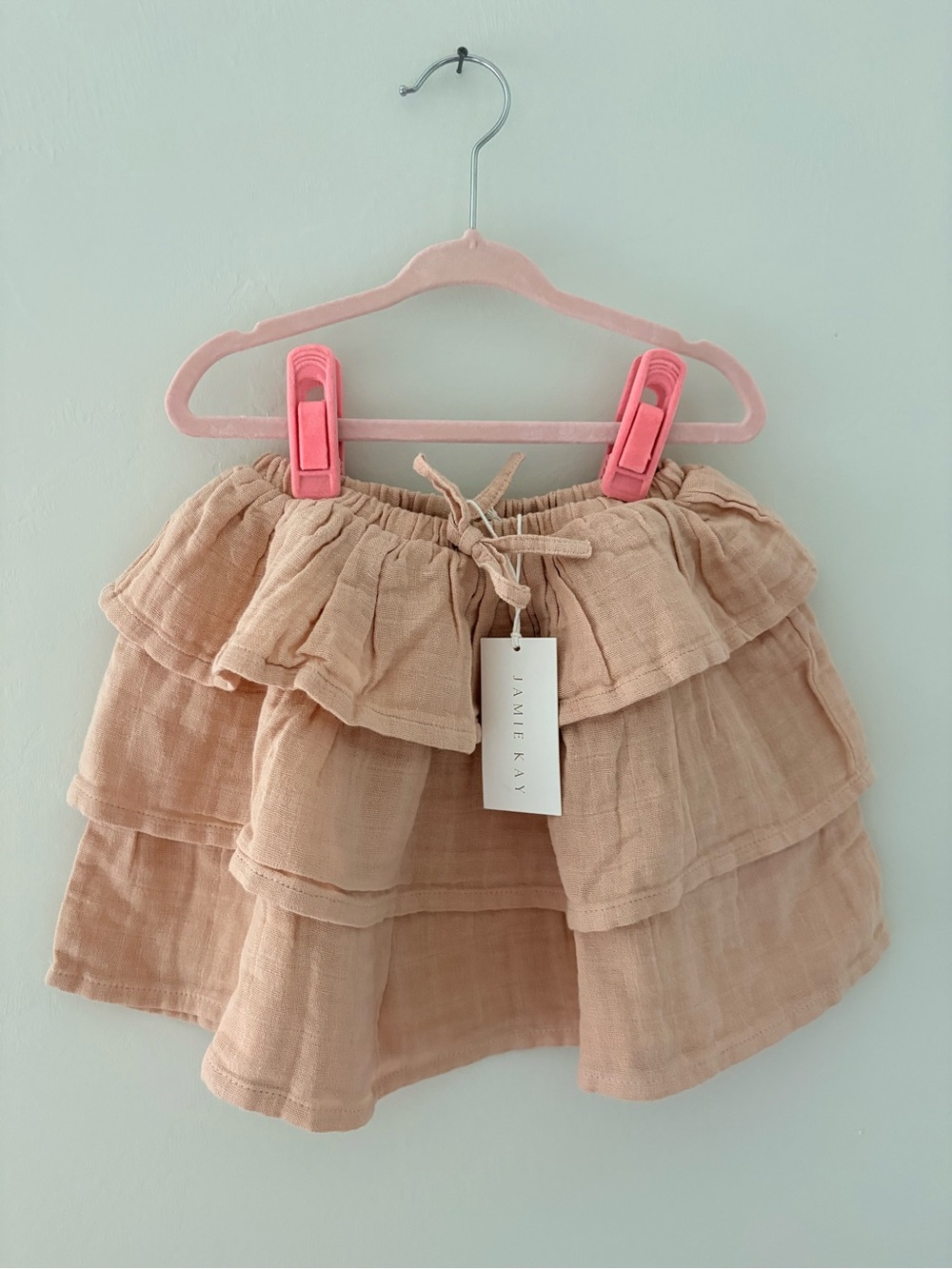 Jamie Kay Peach Ruffle Tiered Skirt